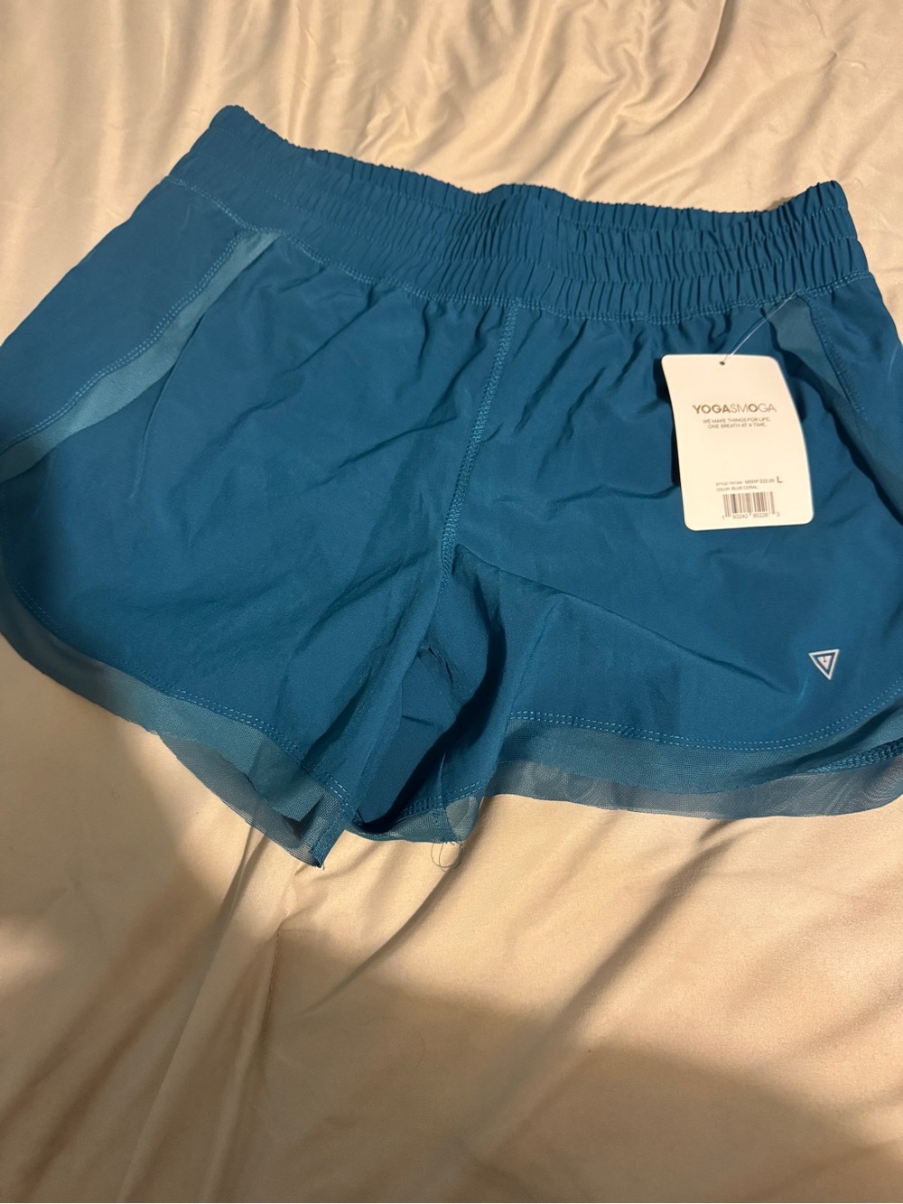 YogaSmoga Women's Teal Athletic Running Shorts